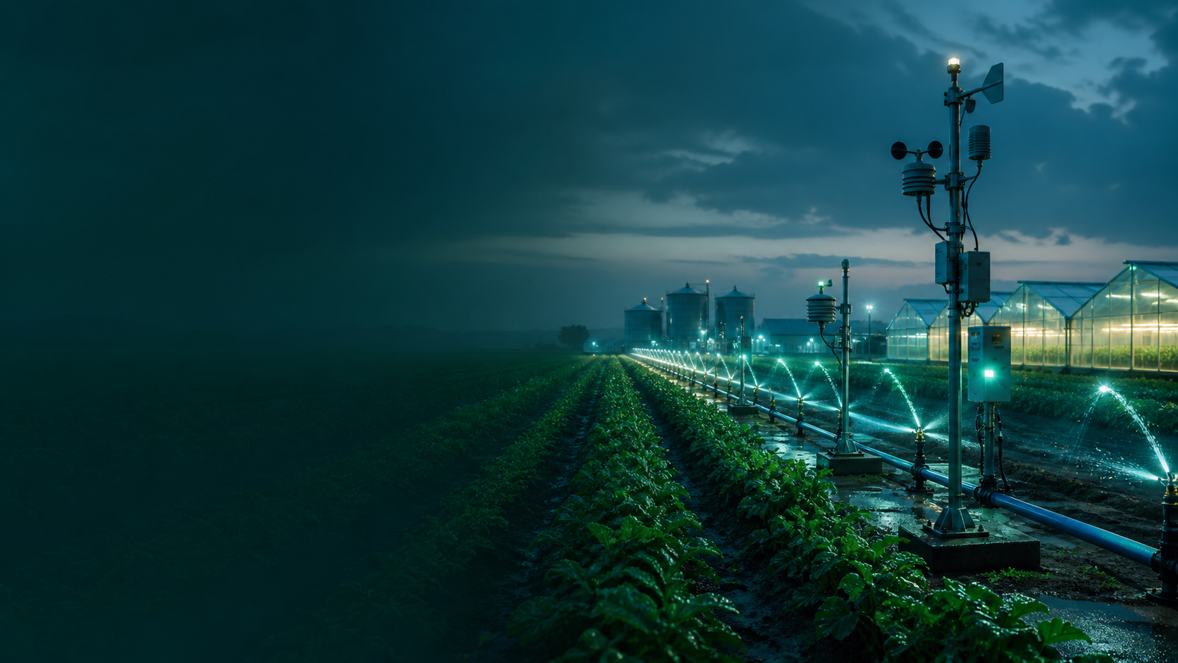 Automated irrigation, greenhouse and field sensor infrastructure